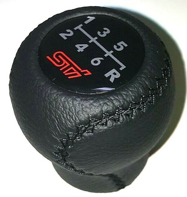 Subaru leather gear shift knob manual 6 Speed transmission screw-on type shifter lever Subaru leather gear shift knob manual 6 Speed transmission screw-on type shifter lever