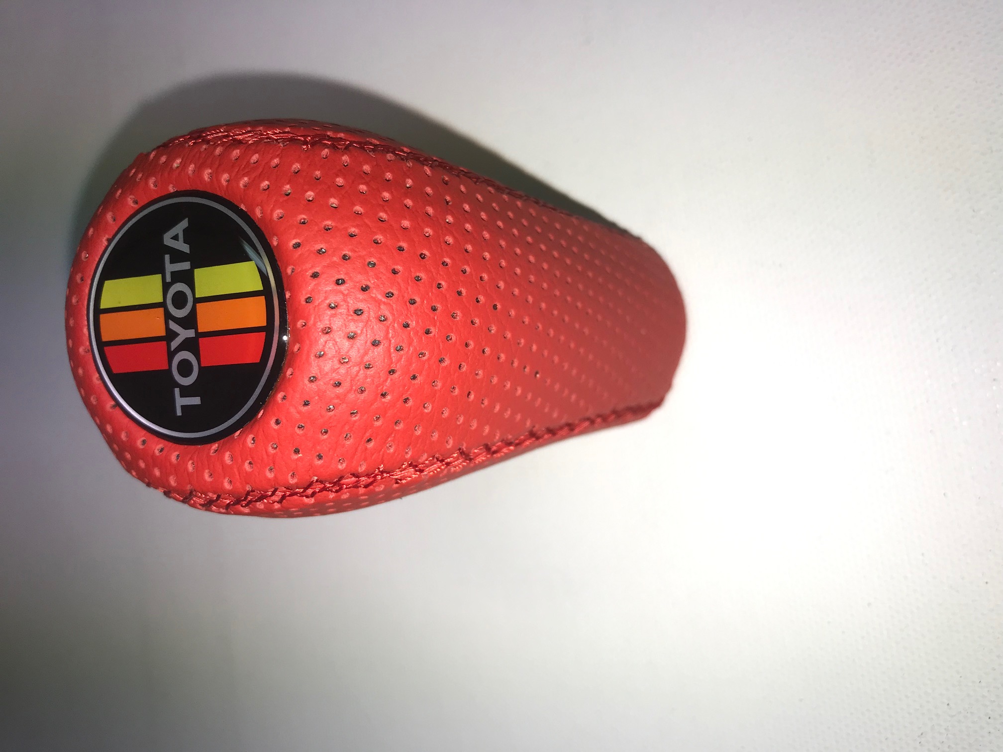 Toyota Tacoma gear shift knob leather manual transmission screw-on type shifter lever Toyota Tacoma gear shift knob leather manual transmission screw-on type shifter lever