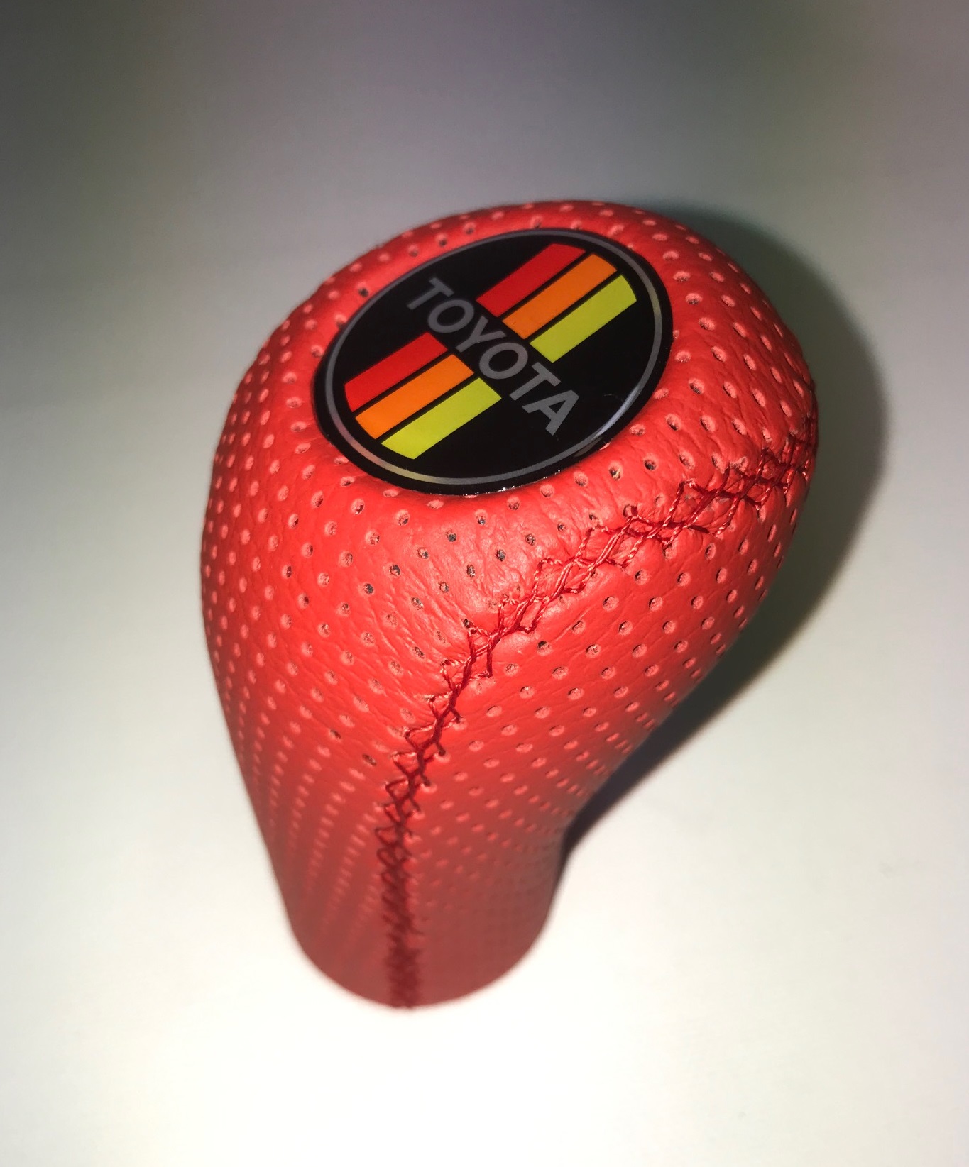 Toyota Tacoma gear shift knob leather manual transmission screw-on type shifter lever Toyota Tacoma gear shift knob leather manual transmission screw-on type shifter lever