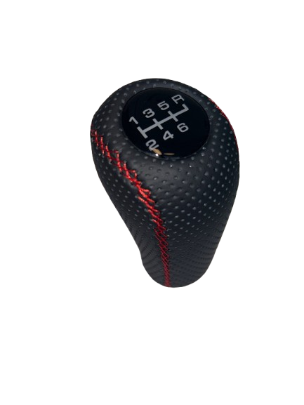 Mustang genuine leather gear shift knob 6 speed manual transmission shifter lever screw-on type Mustang genuine leather gear shift knob 6 speed manual transmission shifter lever screw-on type