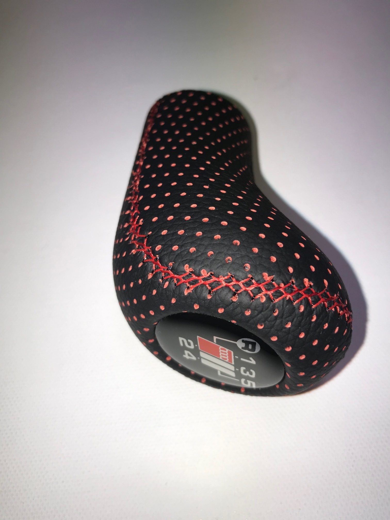 Audi screw-on type black leather gear shift knob stick 5 speed manual transmission shifter lever Audi screw-on type black leather gear shift knob stick 5 speed manual transmission shifter lever