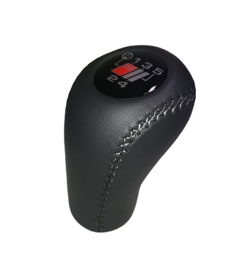 Audi S-Line screw-on type genuine leather gear shift knob stick 5 speed manual transmission shifter lever Audi S-Line screw-on type genuine leather gear shift knob stick 5 speed manual transmission shifter lever