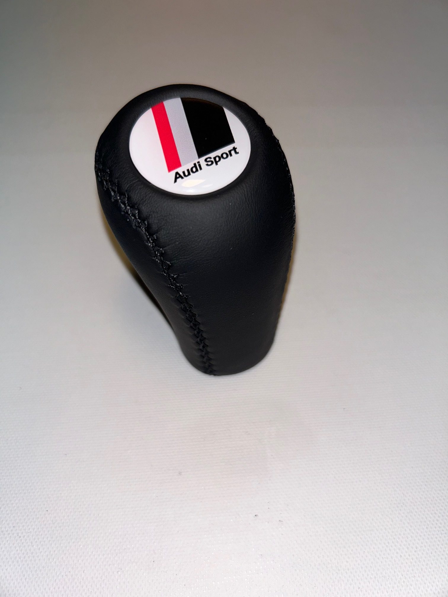 Audi S-Line Sport screw-on type leather gear shift knob stick 5 6 speed manual transmission shifter lever Audi S-Line Sport screw-on type leather gear shift knob stick 5 6 speed manual transmission shifter lever