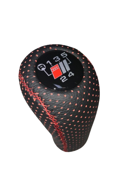 Audi screw-on type leather gear shift knob stick 5 speed manual transmission shifter lever Audi screw-on type leather gear shift knob stick 5 speed manual transmission shifter lever