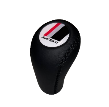 Audi S-Line Sport screw-on type leather gear shift knob stick 5 6 speed manual transmission shifter lever Audi S-Line Sport screw-on type leather gear shift knob stick 5 6 speed manual transmission shifter lever